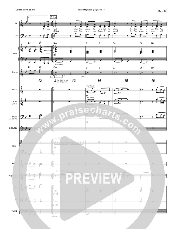 Saved My Soul Conductor's Score (CityAlight)