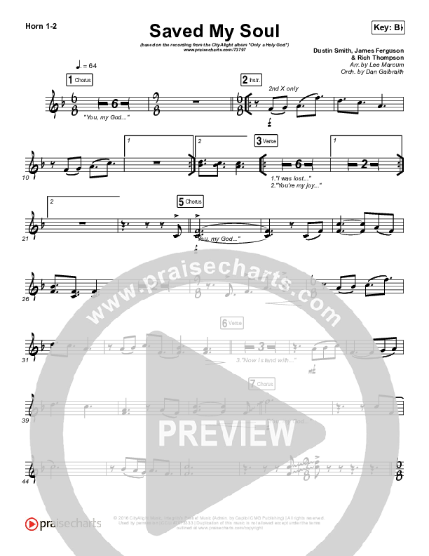 Saved My Soul French Horn 1/2 (CityAlight)