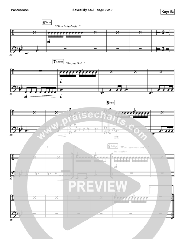 Saved My Soul Percussion (CityAlight)