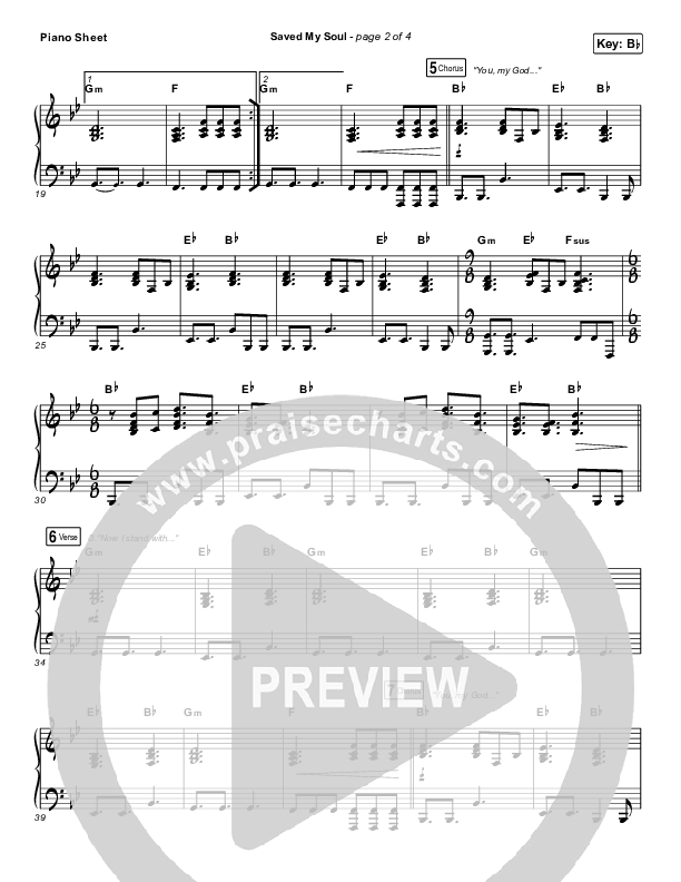Saved My Soul Piano Sheet (CityAlight)