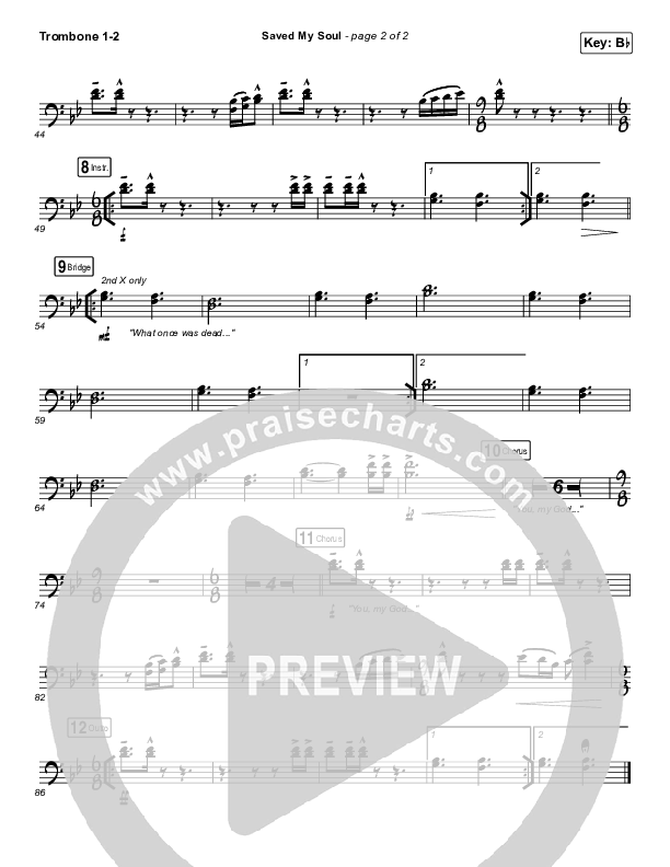 Saved My Soul Trombone 1/2 (CityAlight)