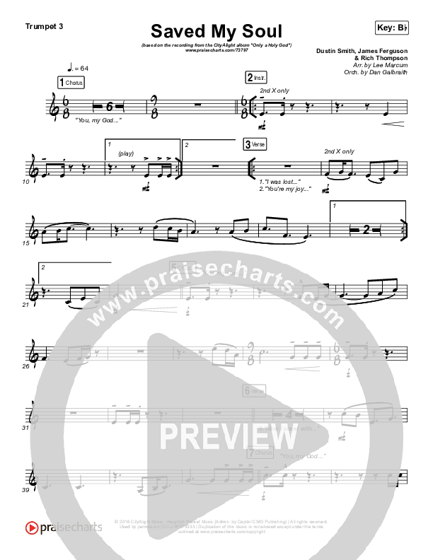 Saved My Soul Trumpet 3 (CityAlight)