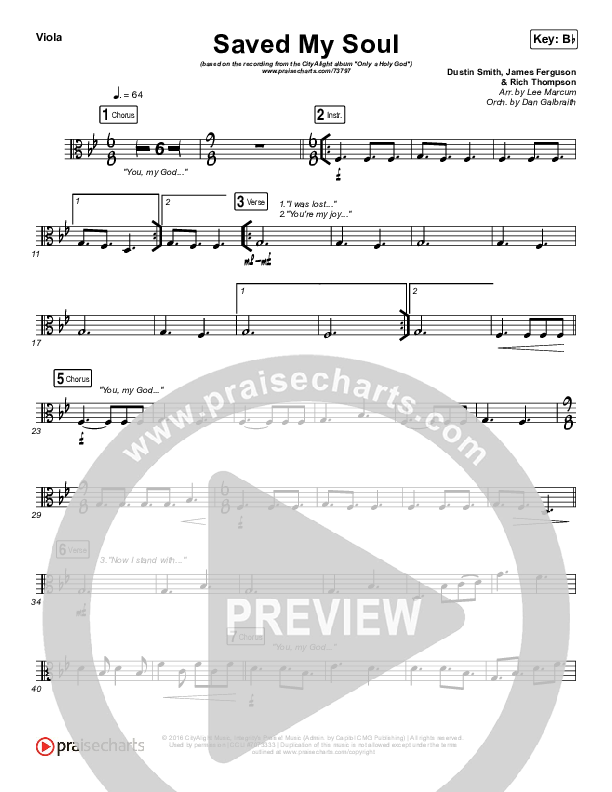 Saved My Soul Viola (CityAlight)