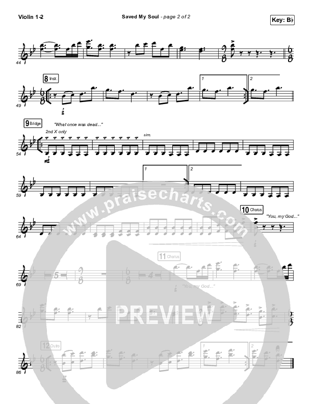 Saved My Soul Violin 1/2 (CityAlight)