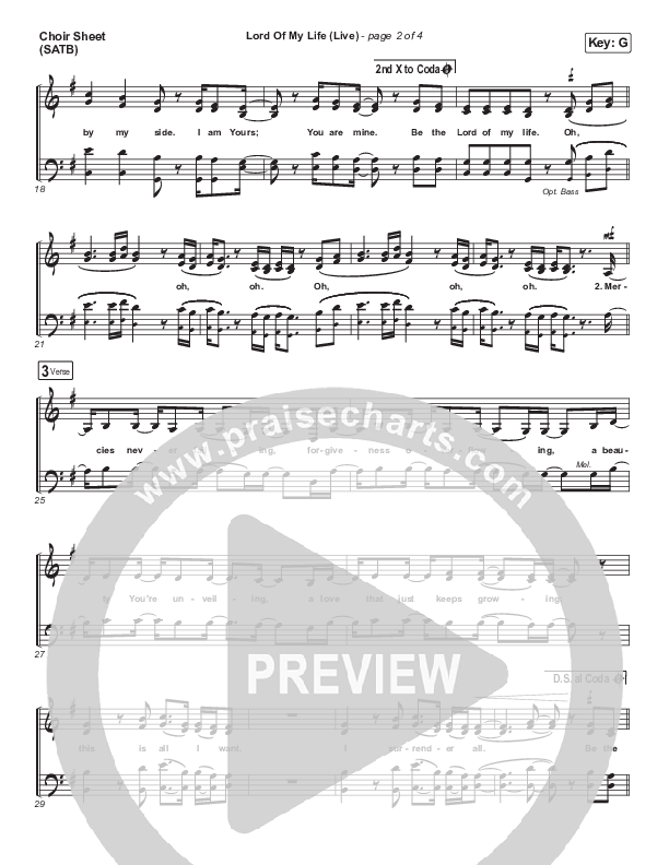 Lord Of My Life Choir Vocals (SATB) (Matt Maher)