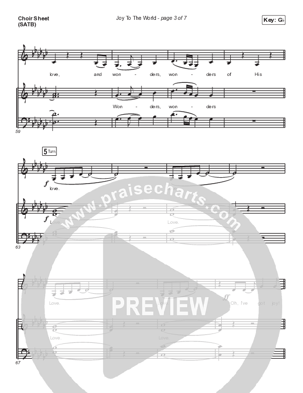 Joy To The World Choir Sheet (SATB) (Danny Gokey)