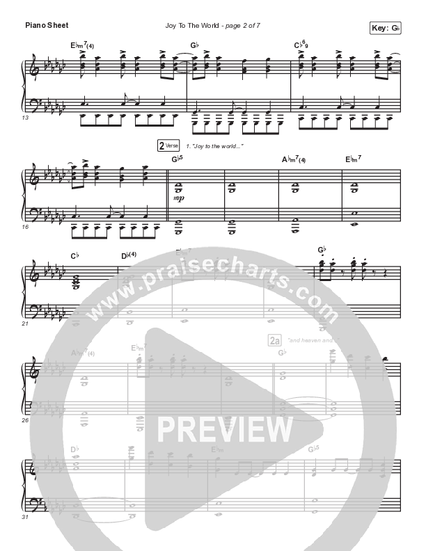 Joy To The World Piano Sheet (Danny Gokey)