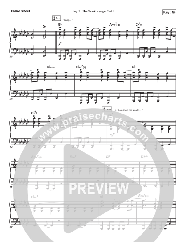 Joy To The World Piano Sheet (Danny Gokey)