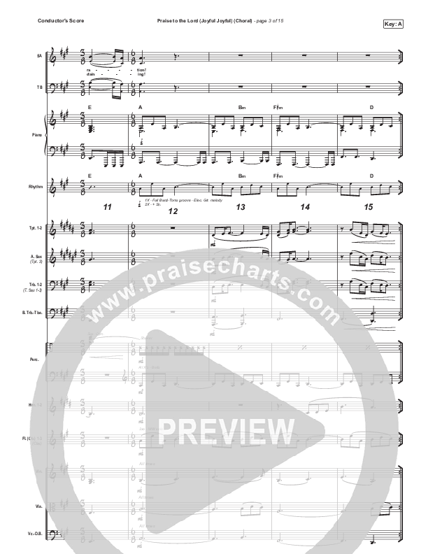 Praise To The Lord (Joyful Joyful) (Choral Anthem SATB) Conductor's Score (Shane & Shane/The Worship Initiative / Arr. Luke Gambill)