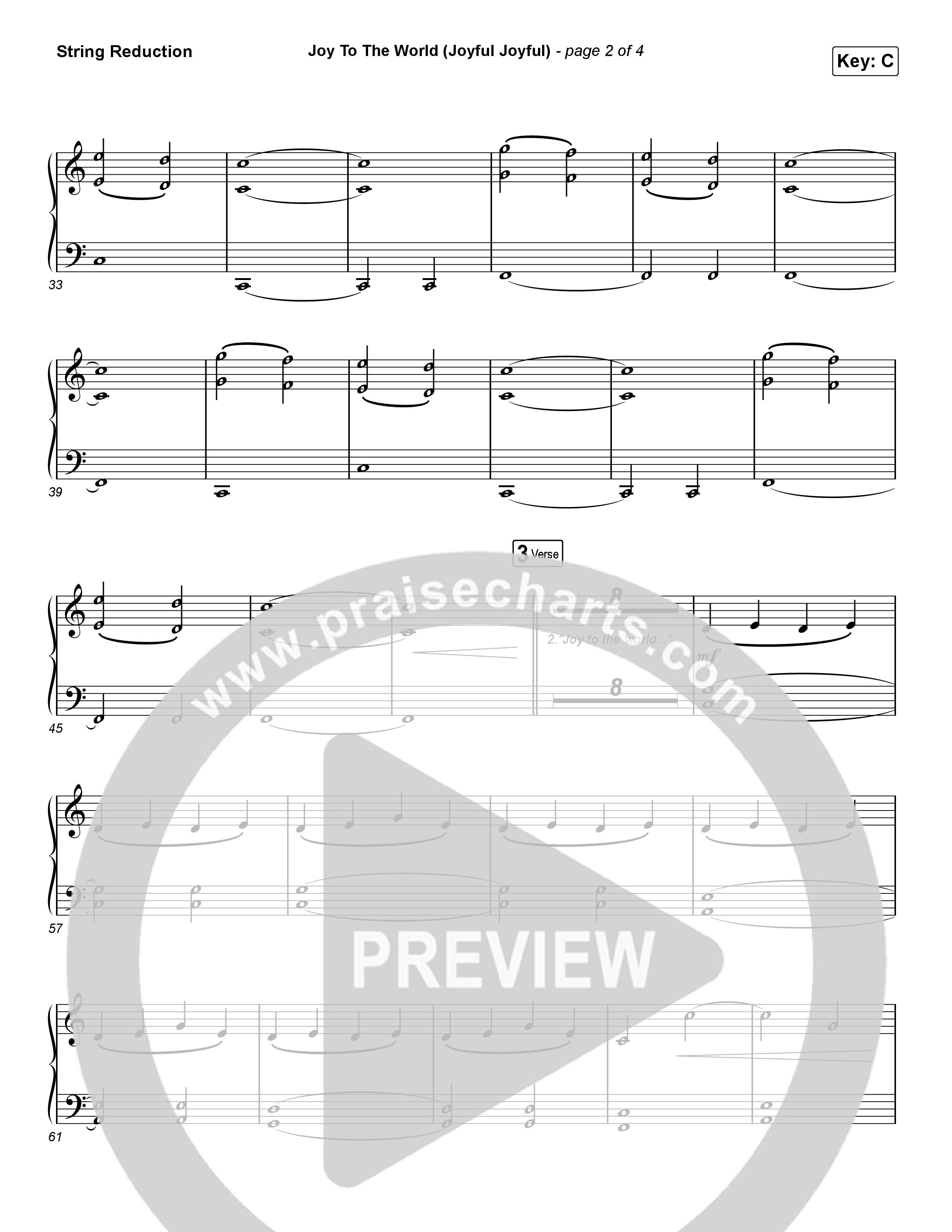 Joy To The World (Joyful Joyful) (Choral Anthem SATB) String Reduction (Phil Wickham / Arr. Luke Gambill)