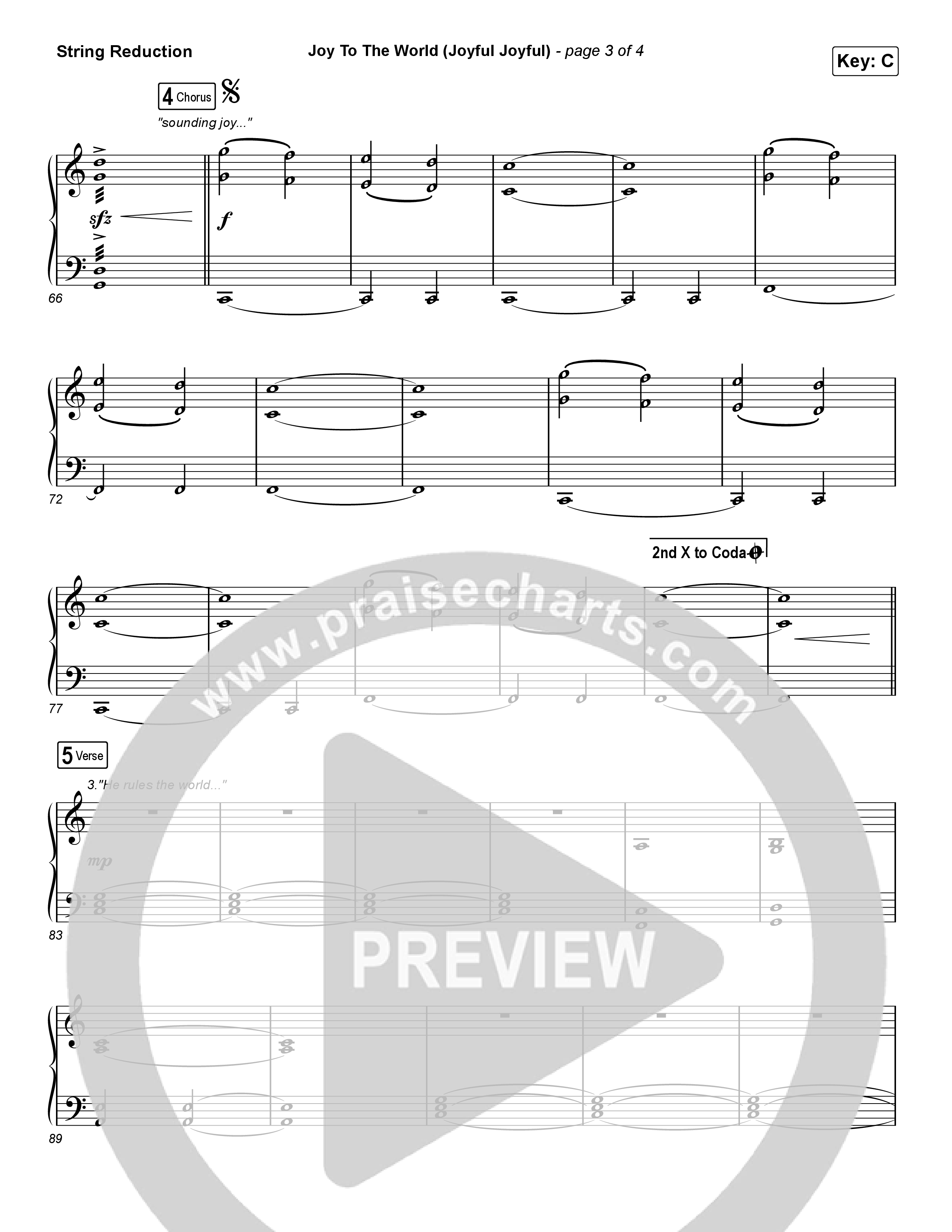 Joy To The World (Joyful Joyful) (Choral Anthem SATB) Synth Strings (Phil Wickham / Arr. Luke Gambill)