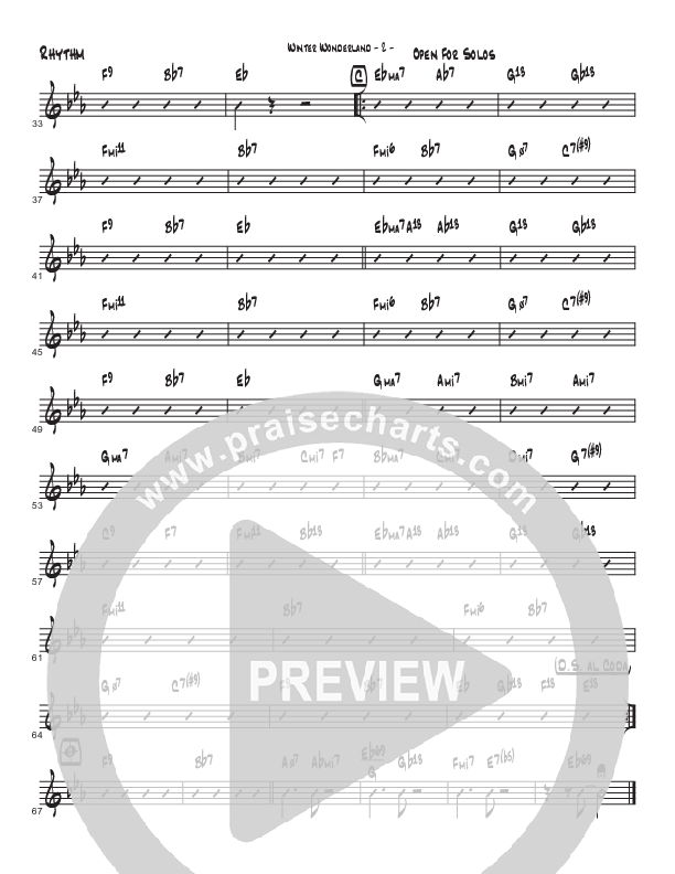 Winter Wonderland  (Instrumental) Rhythm Chart (Brad Henderson)