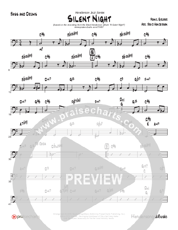 Silent Night (Instrumental) Drum Set (Brad Henderson)