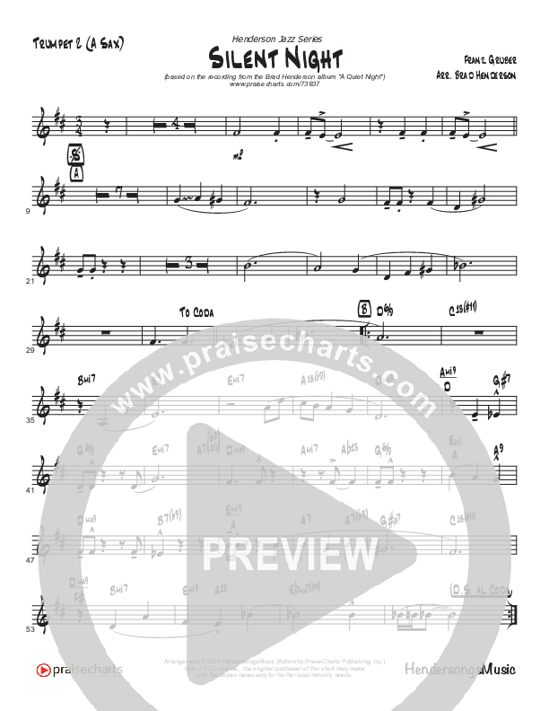 Silent Night (Instrumental) Trumpet 2 (Brad Henderson)