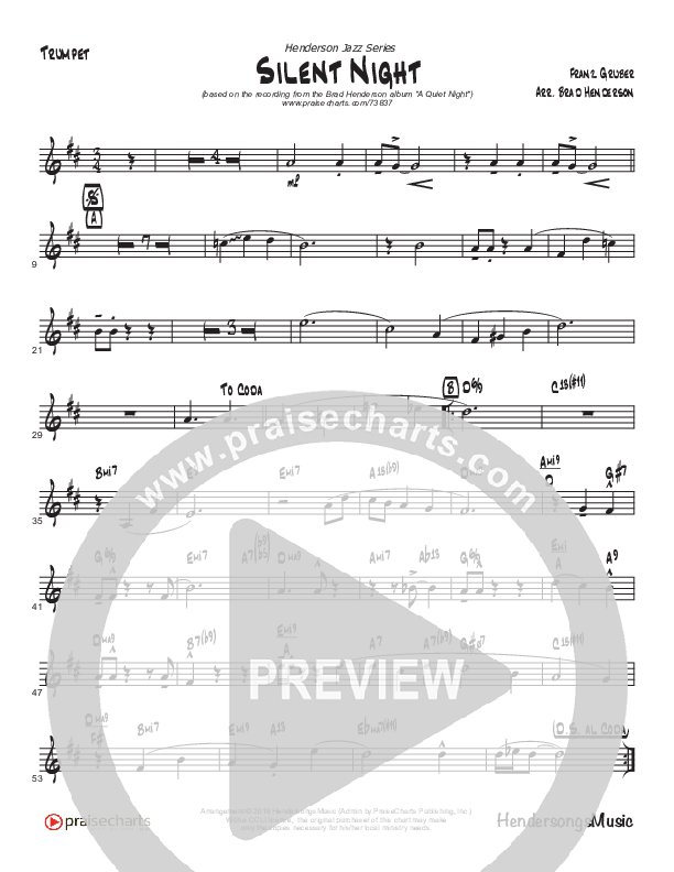 Silent Night (Instrumental) Trumpet (Brad Henderson)