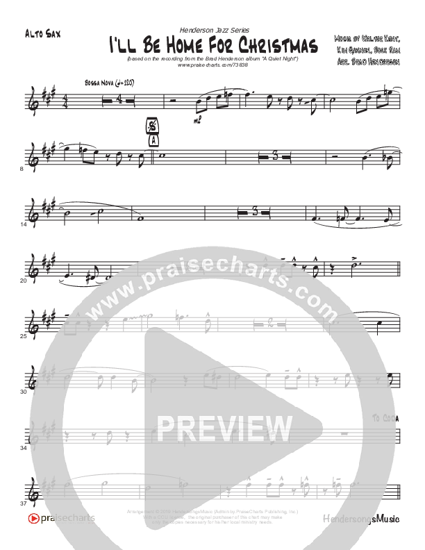 I’ll Be Home For Christmas (Instrumental) Alto Sax (Brad Henderson)