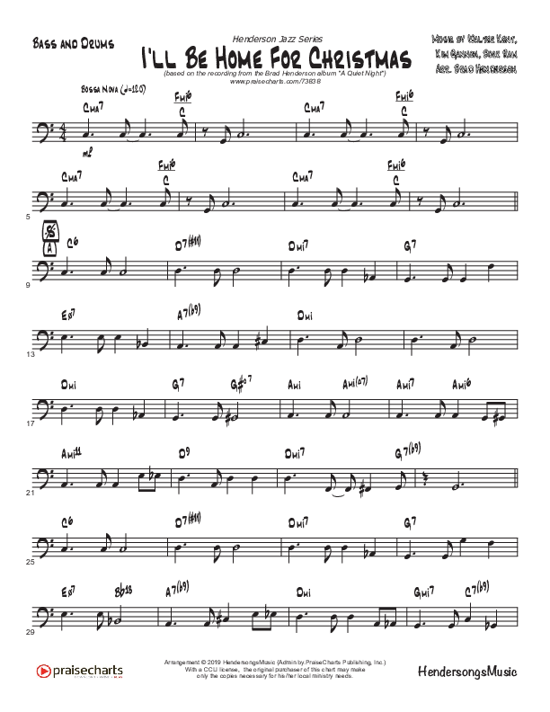 I’ll Be Home For Christmas (Instrumental) Drum Set (Brad Henderson)