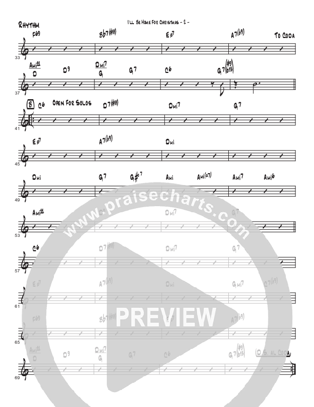 I’ll Be Home For Christmas (Instrumental) Rhythm Chart (Brad Henderson)