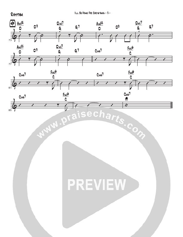 I’ll Be Home For Christmas (Instrumental) Rhythm Chart (Brad Henderson)