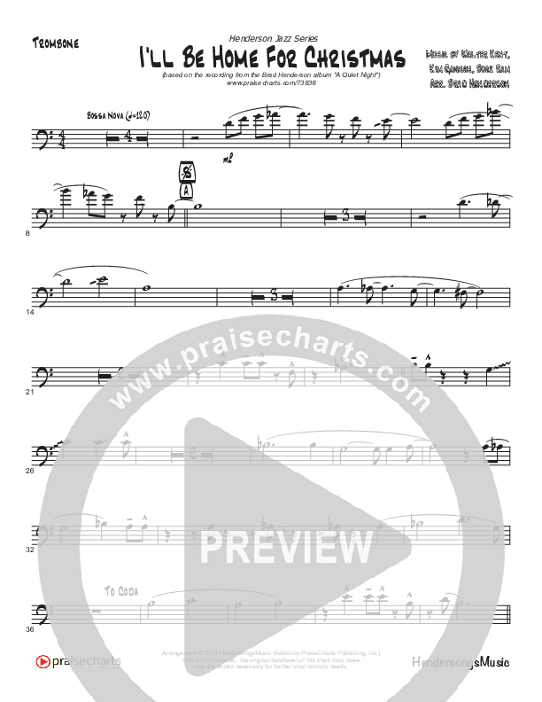 I’ll Be Home For Christmas (Instrumental) Trombone (Brad Henderson)