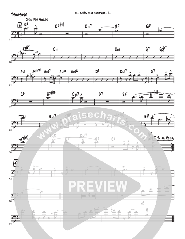 I’ll Be Home For Christmas (Instrumental) Trombone (Brad Henderson)