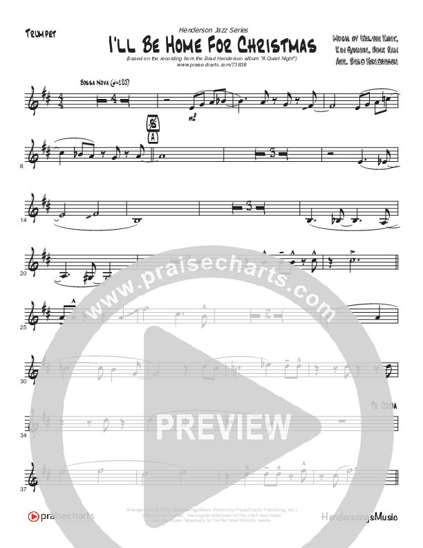 I’ll Be Home For Christmas (Instrumental) Trumpet (Brad Henderson)