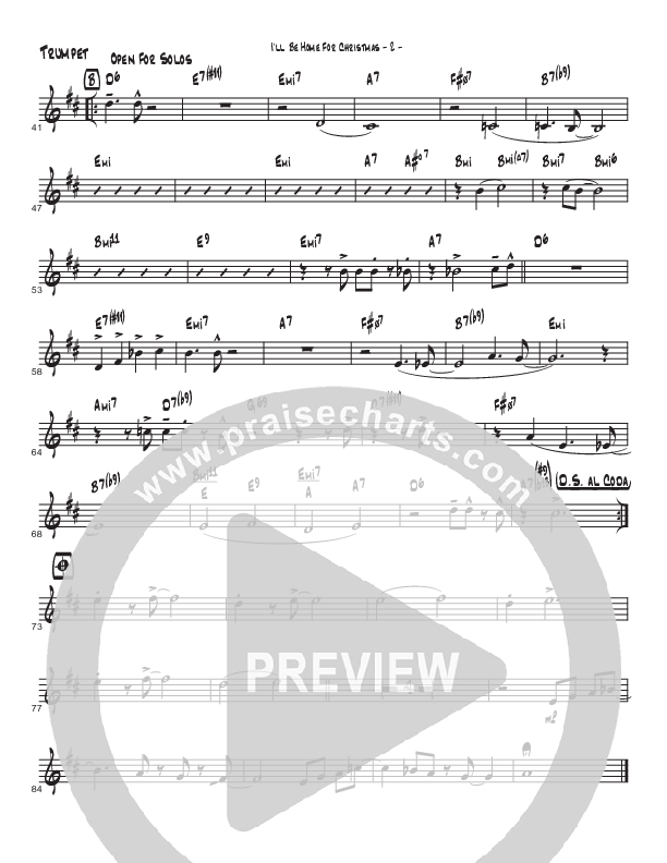 I’ll Be Home For Christmas (Instrumental) Trumpet (Brad Henderson)