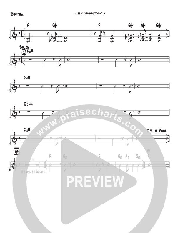 Little Drummer Boy (Instrumental) Rhythm Chart (Brad Henderson)
