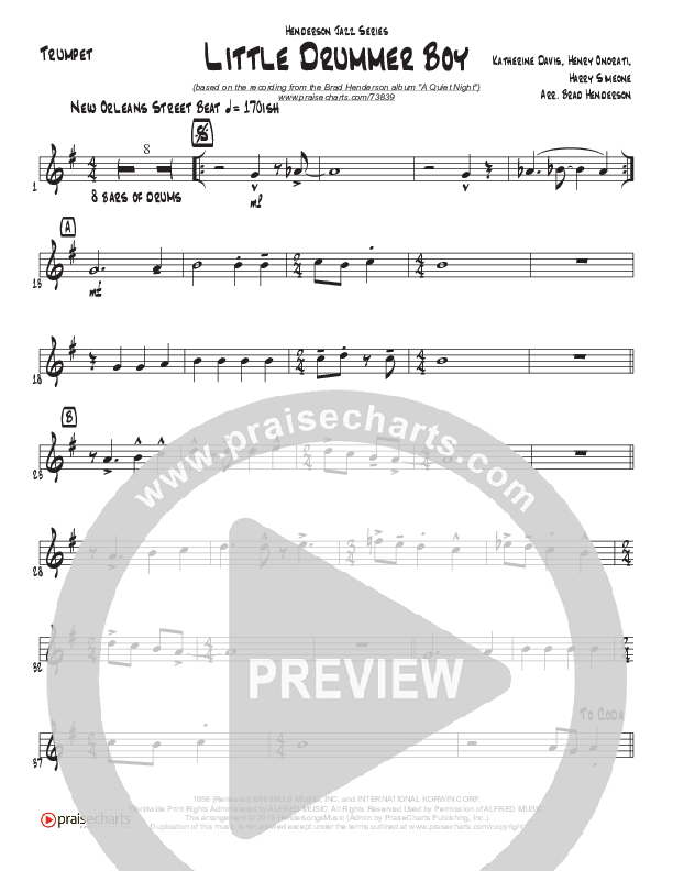 Little Drummer Boy (Instrumental) Trumpet (Brad Henderson)