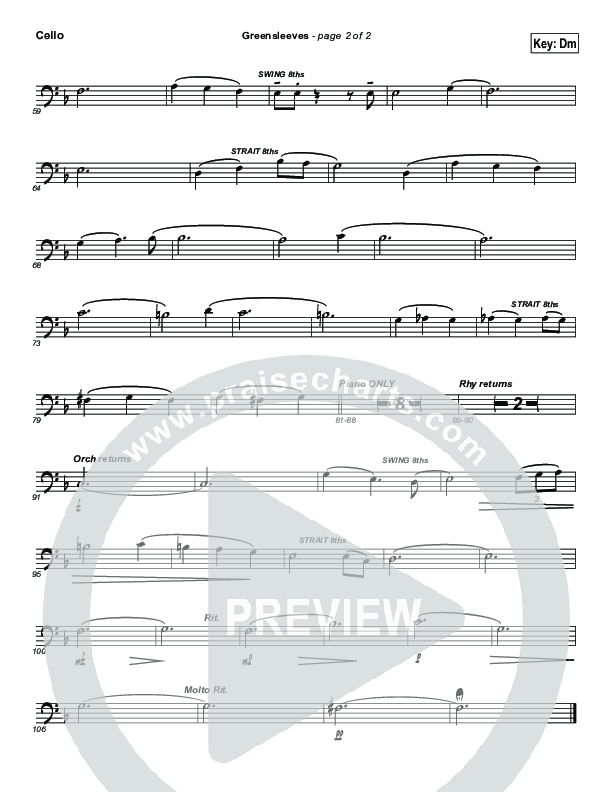 Greensleeves (Instrumental) Cello (Brad Henderson)