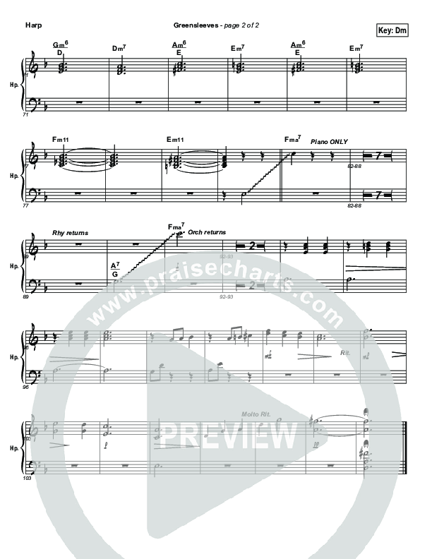 Greensleeves (Instrumental) Harp (Brad Henderson)