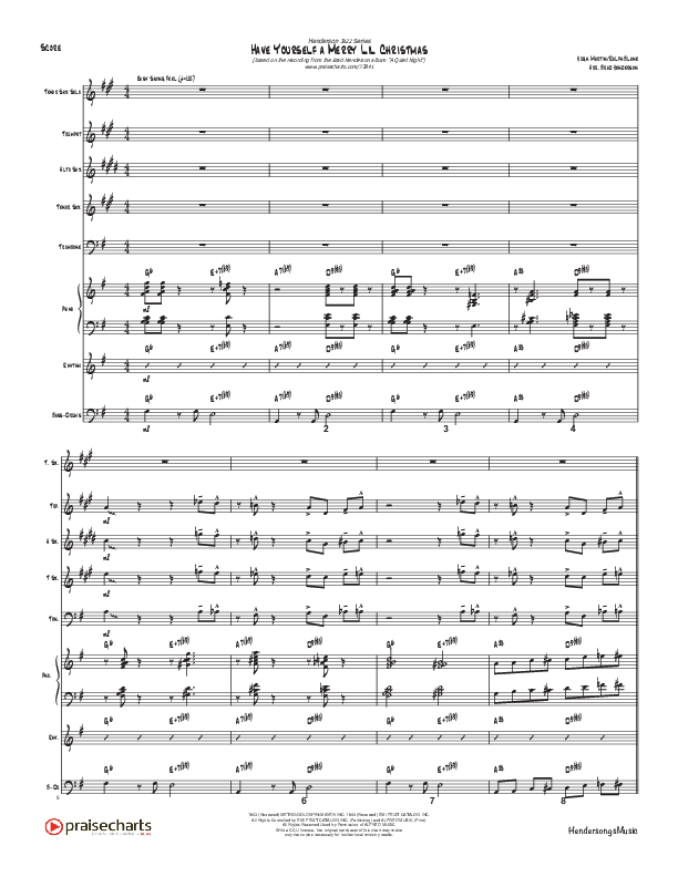 Have Yourself A Merry Little Christmas (Instrumental) Conductor's Score (Brad Henderson / Justin Pierce)