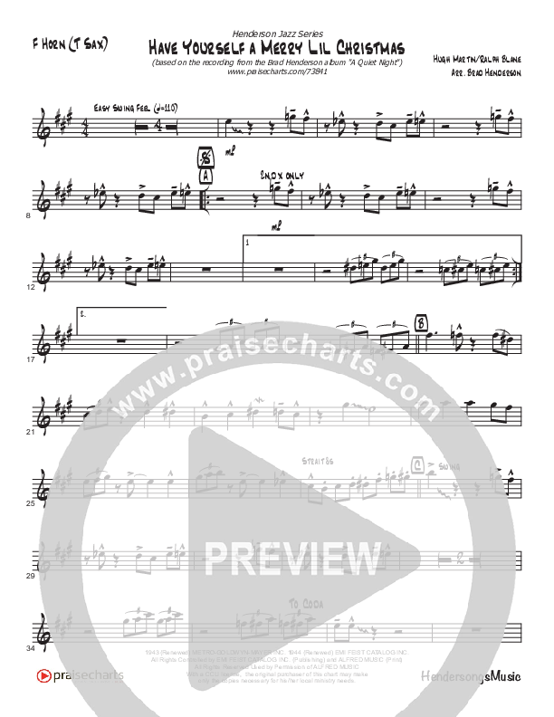 Have Yourself A Merry Little Christmas (Instrumental) French Horn (Brad Henderson / Justin Pierce)