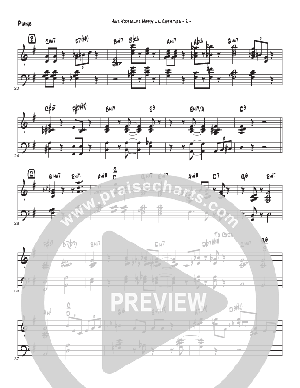 Have Yourself A Merry Little Christmas (Instrumental) Piano Sheet (Brad Henderson / Justin Pierce)