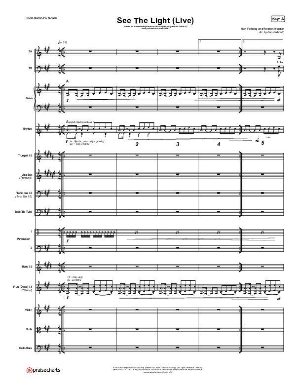 See The Light (Live) Conductor's Score (Hillsong Worship)