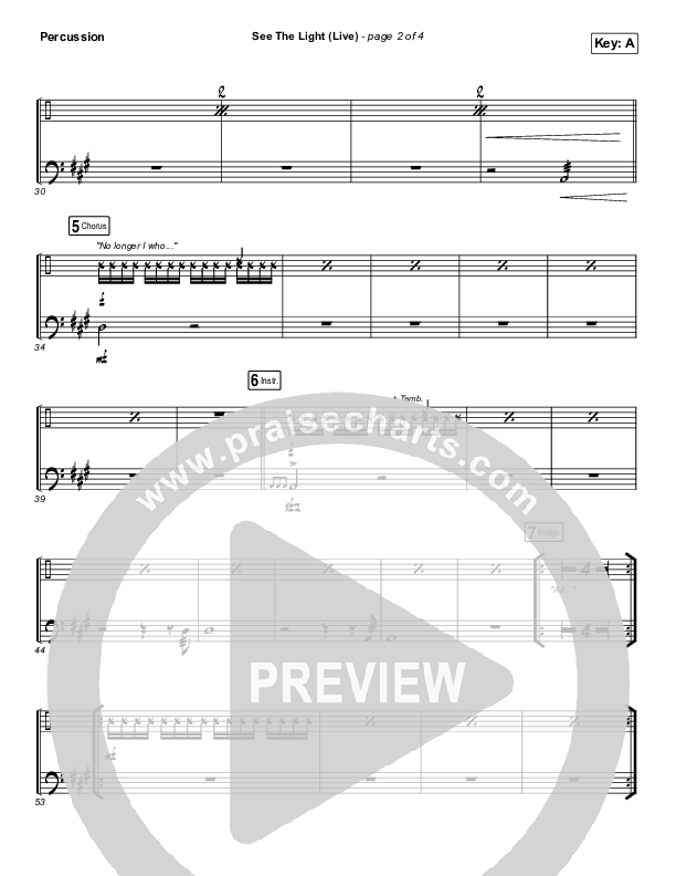 See The Light (Live) Percussion (Hillsong Worship)