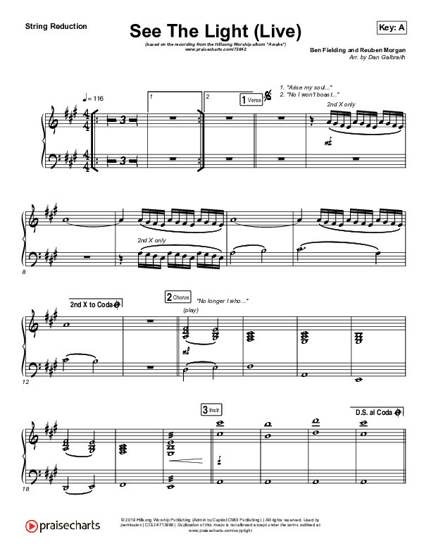 See The Light (Live) String Pack (Hillsong Worship)