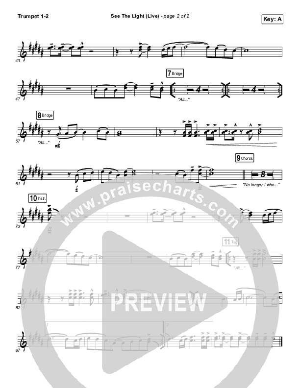 See The Light (Live) Trumpet 1,2 (Hillsong Worship)