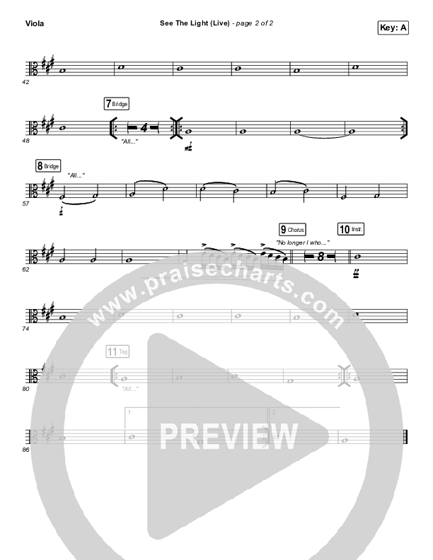 See The Light (Live) Viola (Hillsong Worship)