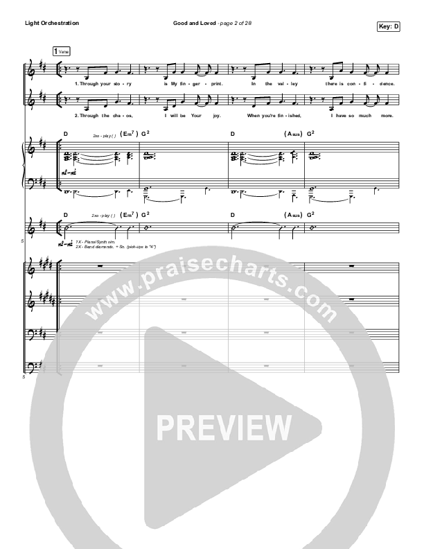 Good & Loved Conductor's Score (Travis Greene / Steffany Gretzinger)
