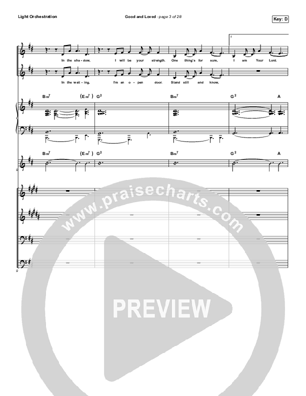 Good & Loved Conductor's Score (Travis Greene / Steffany Gretzinger)