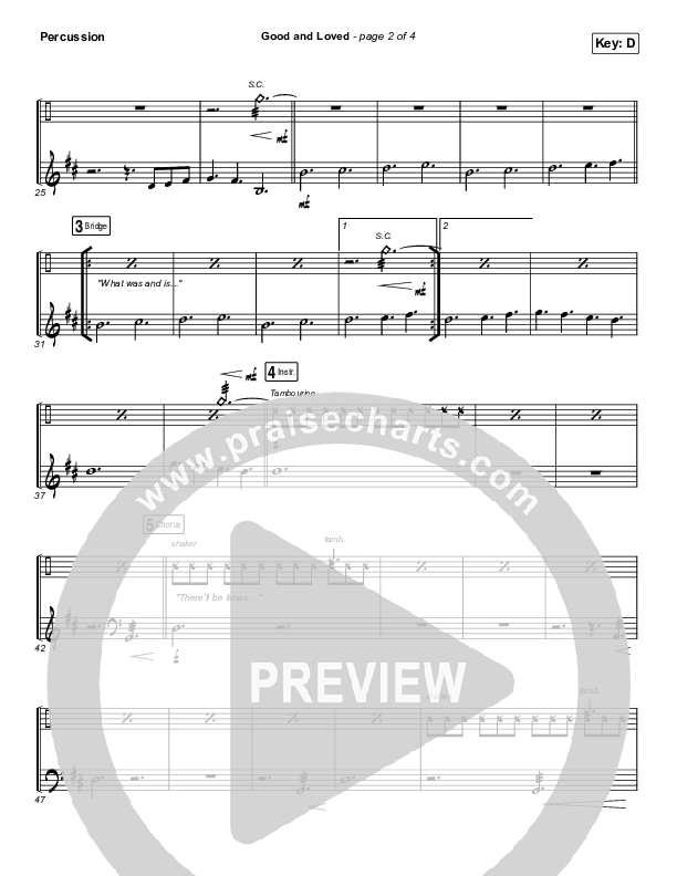 Good & Loved Percussion (Travis Greene / Steffany Gretzinger)