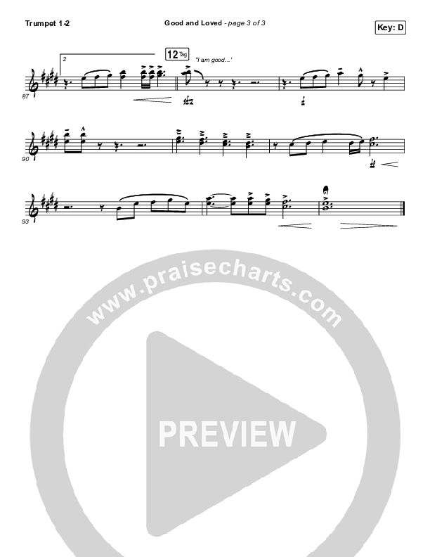 Good & Loved Trumpet 1,2 (Travis Greene / Steffany Gretzinger)