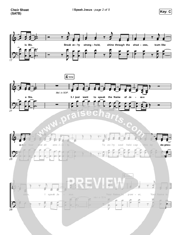 I Speak Jesus Choir Vocals (SATB) (Here Be Lions)