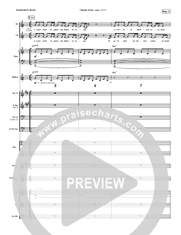 I Speak Jesus Conductor's Score (Here Be Lions)