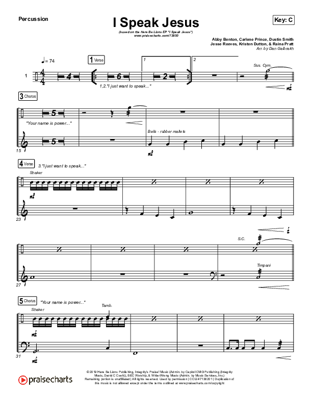 I Speak Jesus Percussion (Here Be Lions)