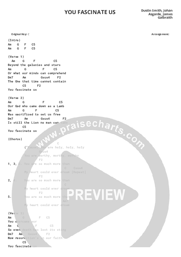 You Fascinate Us Chords & Lyrics (Here Be Lions)