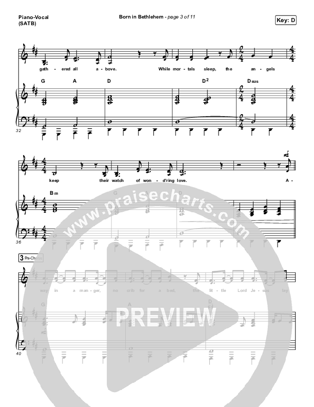 Born In Bethlehem Piano/Vocal Pack (Highlands Worship)