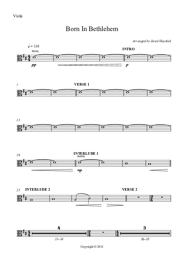 Born In Bethlehem Viola (Highlands Worship)