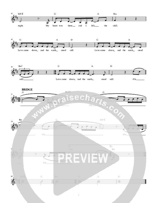 The Earth Stood Still Lead Sheet (Highlands Worship)